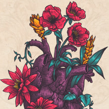 Growing. Un progetto di Illustrazione tradizionale, Graphic design, Illustrazione digitale e Illustrazione botanica di Dani Torres - 20.03.2020