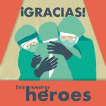 Gracias por luchar por nosotros contra el Corona Virus. Un proyecto de Diseño de Susana Cid Martinez - 22.03.2020
