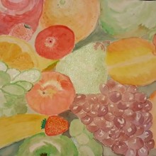 Mi Proyecto del curso: Técnicas modernas de acuarela - Frutas. Un proyecto de Pintura a la acuarela de Ruth Medina Barrientos - 23.03.2020