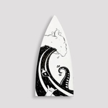 Surfboard Customized. Ilustração tradicional projeto de Silvia Iglesias - 23.03.2020