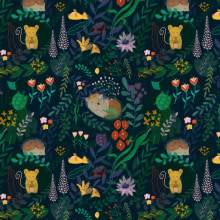 Mi Proyecto del curso: patrones inspirados en flora y fauna nativa argentina. Un proyecto de Pattern Design de Azul Darrás - 23.03.2020
