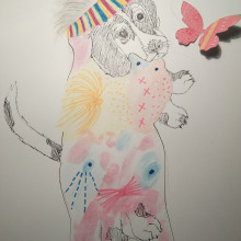 I see myself as a dog. Traditional illustration project by Marie ROUSSEL - 03.23.2020