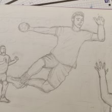 Handball selectividad. Un proyecto de Dibujo artístico de Ángel Silva - 24.03.2020