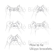 How to tie Ukiyyo bracelets - Sketched storyboard.. Illustration, Product Design, Stor, and board project by Niccolò Biagiotti - 03.25.2020
