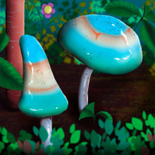 Mushrooms. Un proyecto de Ilustración tradicional, Bellas Artes, Dibujo, Ilustración digital, Concept Art, Dibujo realista y Dibujo artístico de Mayte Carrasco Valdés - 29.10.2018