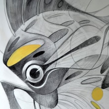 Bestia-pez sobre banco. Un proyecto de Bellas Artes, Diseño de interiores y Dibujo a lápiz de JORGE LEWIS - 26.03.2020