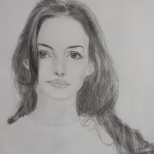 Nuevo proyecto :anne hathaway. Pencil Drawing project by orlandobsc-95 - 03.28.2020