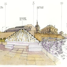 Panorama Museo Carmen Thyssen. Un proyecto de Dibujo e Ilustración arquitectónica de Luis Ruiz Padrón - 30.03.2020