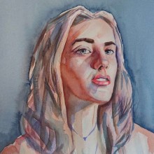 Retrato artístico en acuarela: retrato 1. Un proyecto de Pintura a la acuarela de esmolkac - 30.03.2020