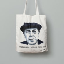 Magritte Totebag. Traditional illustration, and Portrait Drawing project by Marta Portillo - 04.09.2020
