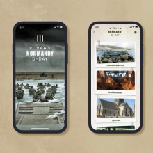 Diseño de una aplicación móvil para la zona de Normandía. Graphic Design project by Xavier Mira Vázquez - 04.09.2020