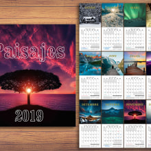 Calendario Paisajes 2019. Graphic Design project by Kevin Dennis Guiry - 04.10.2020
