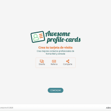 Awesome profile cards, aplicación interactiva de creación de tarjetas de visita.. Un proyecto de Programación, Informática, Diseño Web y Desarrollo Web de Soraya Valle - 28.02.2020