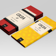 Packaging para chocolate "COCOA". Graphic Design, and Packaging project by Diana Paullet Chumpitaz - 04.11.2020