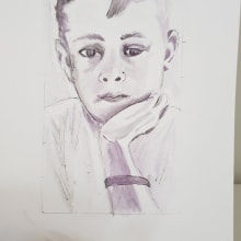My project in  Watercolor Portrait Notebook course. Un proyecto de Dibujo artístico de Jo Turner - 11.04.2020
