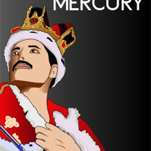 Freddie Mercury. Un proyecto de Ilustración vectorial de Daniela Rozo Mora - 09.04.2020