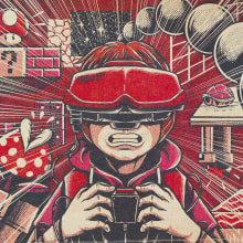 Virtual Boy - GQ España. Ilustração tradicional, e Design gráfico projeto de Buba Viedma - 01.02.2020