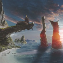 ISLA DE VAHO Matte Painting fotorrealista. Photograph, Architecture, L, scape Architecture, Photograph, Post-production, Set Design, VFX, YouTube Marketing, and Digital Drawing project by Antonio Rubio - 04.15.2020