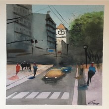 Mi Proyecto del curso: Paisajes urbanos en acuarela. Pintura em aquarela projeto de Fernando Torres - 15.04.2020