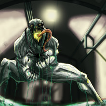 Fanart Anti-Venom. Un proyecto de Ilustración tradicional e Ilustración digital de Jonathan Prado - 01.09.2019