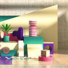 Mi Proyecto del curso: Composiciones abstractas con Cinema 4D. 3D projeto de Ale Magallón - 15.04.2020