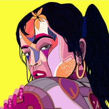 Retrato Rosalía. Un proyecto de Ilustración tradicional de ana Tuda - 18.04.2020