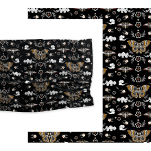 Entre vuelos y navajas: Diseño y composición de patterns textiles . Ilustração têxtil projeto de viviana zapata - 19.04.2020