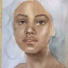 Mi Proyecto del curso: Retrato artístico en acuarela. Un proyecto de Bellas Artes de Eunice Ayala - 20.04.2020