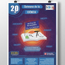 20a semana de la ciencia. Un proyecto de Diseño, Ilustración tradicional, Diseño gráfico, Creatividad, Dibujo, Diseño de carteles, Diseño digital, Comunicación y Dibujo digital de David Rodríguez - 17.09.2015