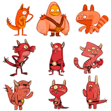 Monstruos. Character Design, and Game Design project by Jimena S. Sarquiz - 04.20.2020