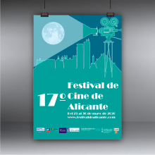 FESTIVAL CINE ALICANTE. Design de cartaz projeto de María Gómez Tenrero - 21.04.2020