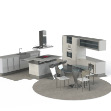 RENDERIZADO Y REDISEÑO COCINA. Un proyecto de Diseño, 3D, Cocina, Diseño industrial, Diseño de interiores, Modelado 3D y Diseño 3D de María Hierro García - 20.09.2019