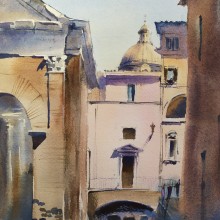 Rome, watercolour. Artes plásticas, Pintura, e Brush Painting projeto de Ekaterina Chistiakova - 21.04.2020