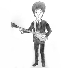 Mi Proyecto del curso: Retrato en caricatura con grafito Paul McCartney. Un proyecto de Ilustración tradicional e Ilustración de retrato de Kevin Bacusoy Gaibor - 24.04.2020