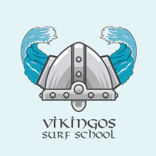 Vinkingos School Surf. Design gráfico projeto de María Merediz Romo - 01.05.2017