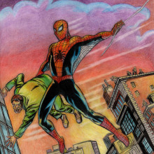 Dibujo con colores Spider-Man. Ilustração tradicional, Comic, e Desenho projeto de Juan Carlos Gómez - 14.11.2018