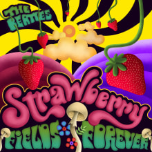 Album cover: Strawberry Fields Forever. Traditional illustration, and Lettering project by gabrielbittante - 04.28.2020