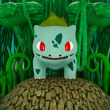 bulbasaur. 3D, Creativit, 3D Modeling, Art To, and s project by Marcos Roque - 01.11.2020