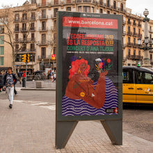 8M Ayuntamiento 2020 - El Ecofeminismo es la Respuesta. Un progetto di Illustrazione tradizionale, Eventi, Design di poster , Illustrazione digitale e Comunicazione di Carmela Caldart - 08.03.2020