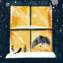 La navidad de un niño en Gales . Traditional illustration project by Ina Hristova - 02.26.2020