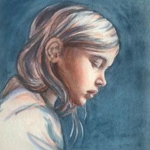 My project in Artistic Portrait with Watercolors course. Un proyecto de Pintura a la acuarela de Alice Serafino - 01.05.2020