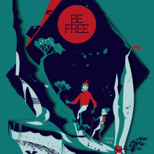 BE FREE. Un proyecto de Ilustración tradicional, Br, ing e Identidad, Dibujo y Diseño de carteles de Lorena Sánchez - 02.05.2020