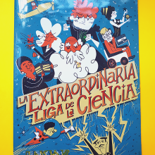 La Extraordinaria Liga de la Ciencia. Ilustração tradicional projeto de Ángela Alcalá Alcalde - 06.09.2018