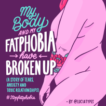 Stop Fatphobia - Illustrated lettering series. Traditional illustration, Lettering, Digital Illustration, Digital Lettering, H, and Lettering project by Lucía Gómez Alcaide - 05.07.2020