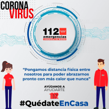 Diseño de cartelería para Emergencias Madrid 112 con motivo del Coronavirus.. Un proyecto de Diseño de carteles de javier de la calle hernandez - 10.05.2020