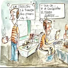 Un dia de cuarentena.... Ilustração tradicional, e Humor gráfico projeto de Joan Gabriel Mesa Lindes - 10.05.2020