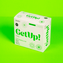 GetUp!. Graphic Design, Packaging, and Naming project by Marta Montenegro - 05.10.2020