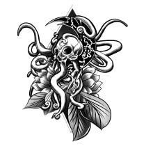 Mi Proyecto del curso: Diseño e ilustración digital de tatuajes con Procreate. Un proyecto de Diseño de tatuajes de Juan Fco Martinez Cerezo - 11.05.2020