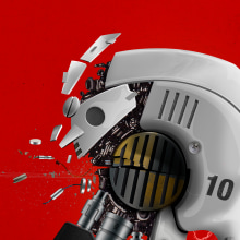 Robot/Skull. Un proyecto de Ilustración, Diseño de personajes y Dibujo digital de Julio Ríos - 12.05.2020