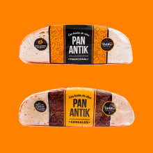 PAN ANTIK (Cor Alimentación). Un proyecto de Diseño, Packaging y Diseño de carteles de claraforradellas - 14.05.2020